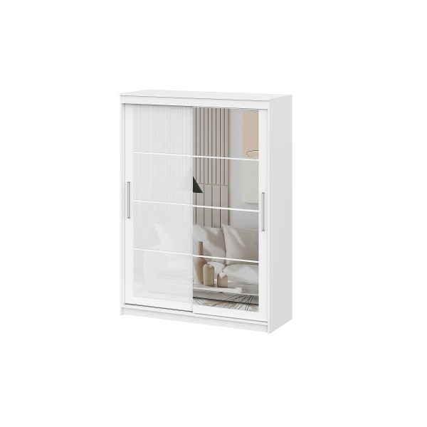 Шкаф-купе "ШКП-3" Белый текстурный (1.6 м.) (SV-Мебель)